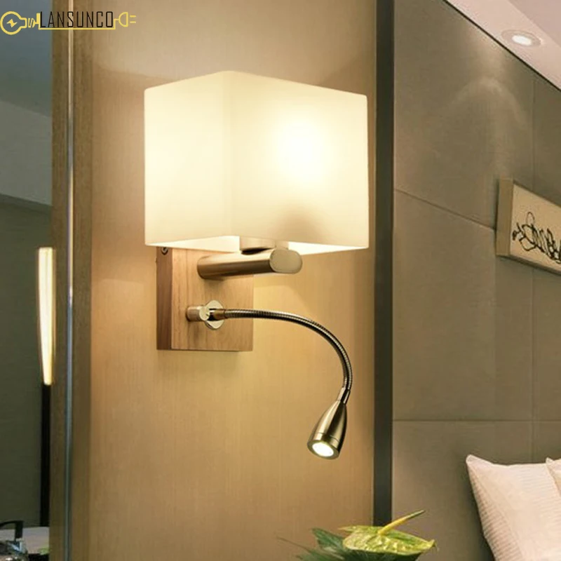 Nordic Wall Lights Simple Lamp Modern Wandlamp Creative Glass Fabric Sconce For Bedside Aisle LED Light Fixture | Освещение
