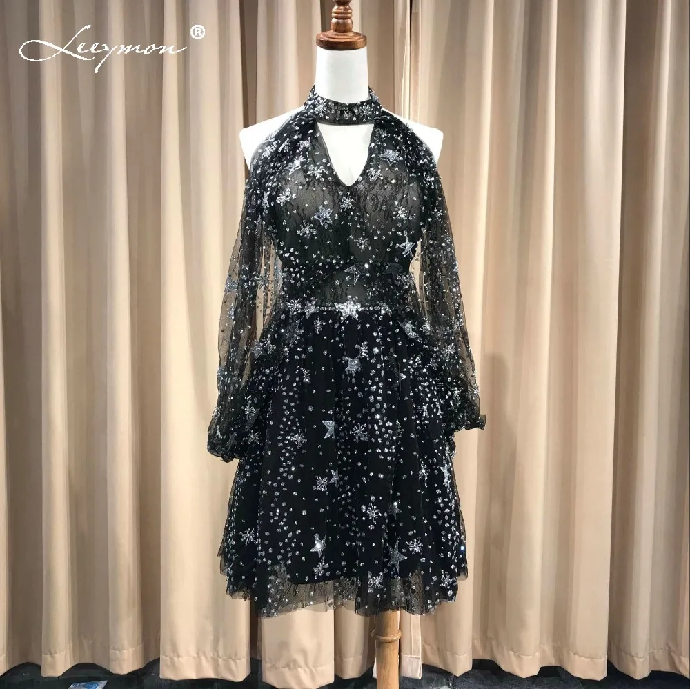 

Leeymon、2020 New Arrival Custom Made Short Black Prom Dresses Sexy Mini Cocktail Dress special Occasion Dresses