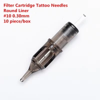 original filter cartridge tattoo needles round liner 10 0 30 mm membrane system needles for cartridge machine grip 10pcslot