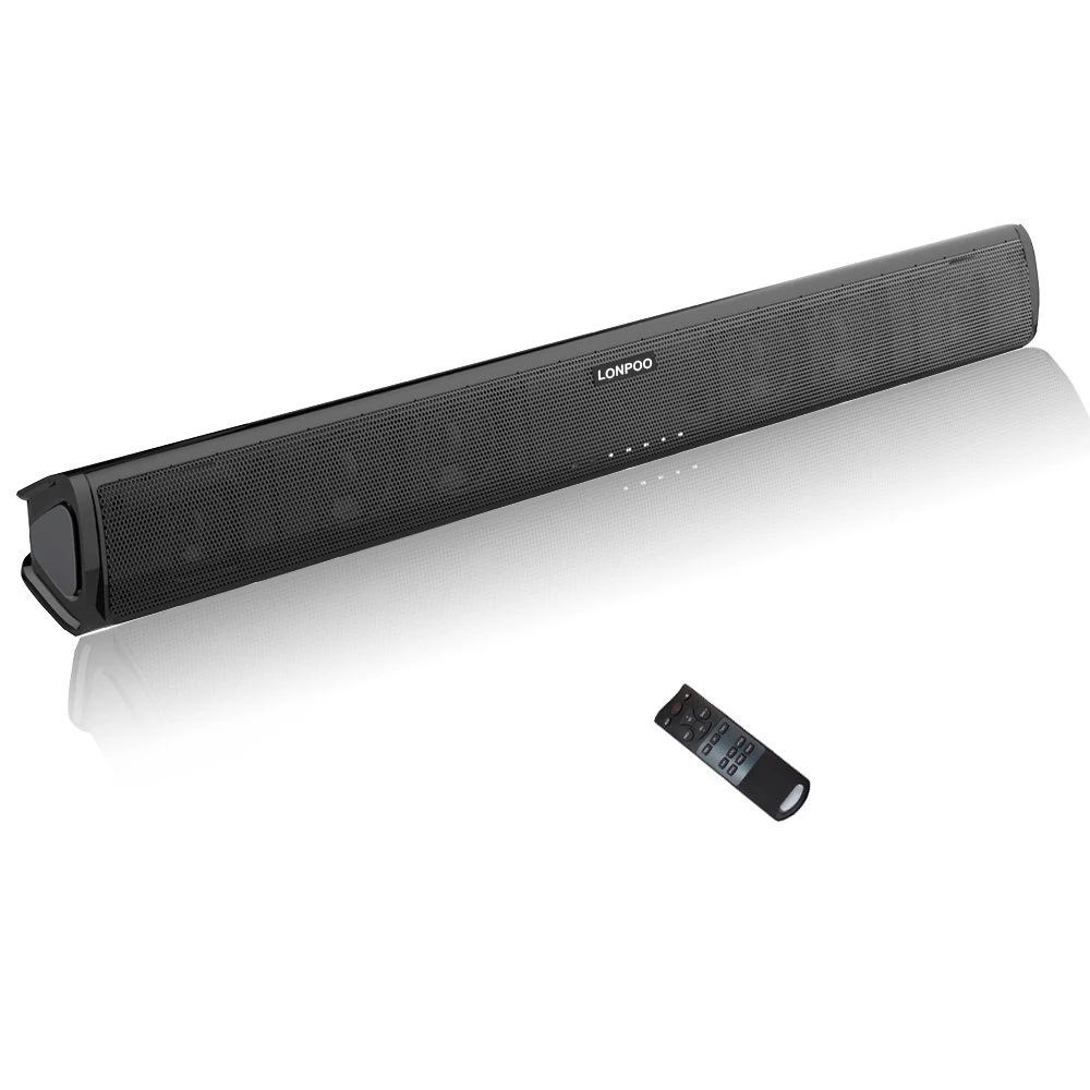 Lonpoo Новые Bluetooth Динамик Surround Stereo Soundbar домашний Театр сабвуфер с оптическим для LED