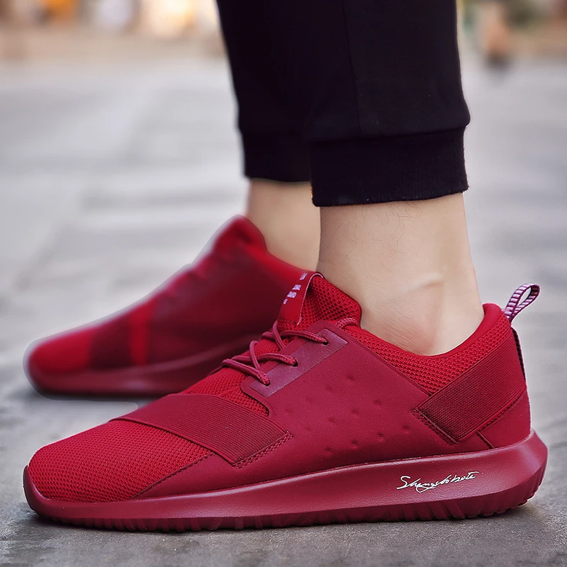 Running Shoes Low Spring Breathable Wear-resistant Soft Soles Fly Light and Comfortable Lace Sneakers | Спорт и развлечения