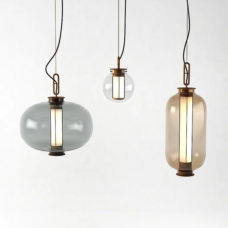 

Postmodern Creative Art Pendant Light Concise Glass Loft Apartment Dining Room Bar Kitchen Light Fixtures Free Shipping