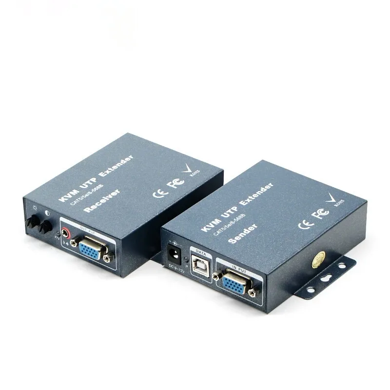 300 м без задержки потери VGA + стерео аудио USB KVM удлинитель по Cat5 Cat5e Cat6 RJ45 кабель