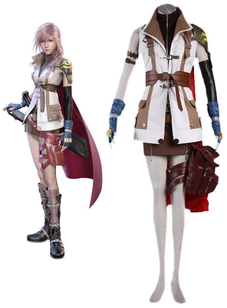 Бесплатная доставка Final Fantasy XIII 13 маскарадный костюм с молнией|Костюмы аниме| |