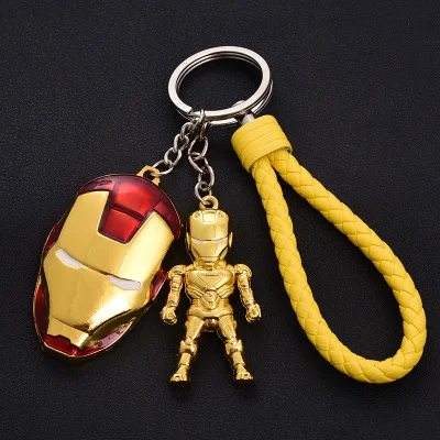 3 Железный человек Мстители Marvel молоток брелок Капитан Америка щит Халк Бэтмен маска для мужчин металлический брелок кулон кожа d53 - Цвет: 3