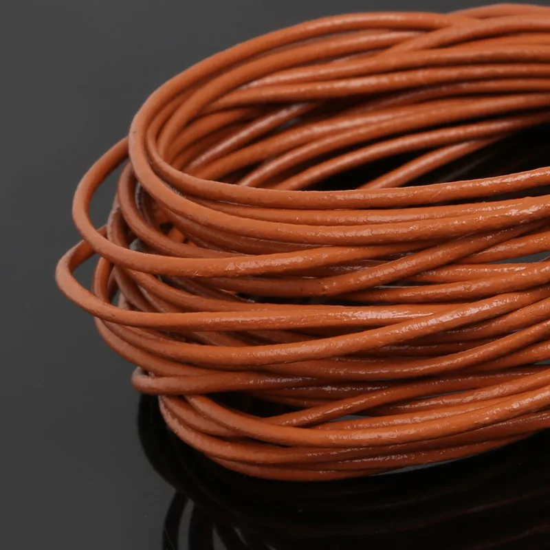 5M 1.5mm 100% Real Leather Jewelry Cord String Beading Cords DIY Accessories for Necklace Bracelet Material Supplies | Украшения и
