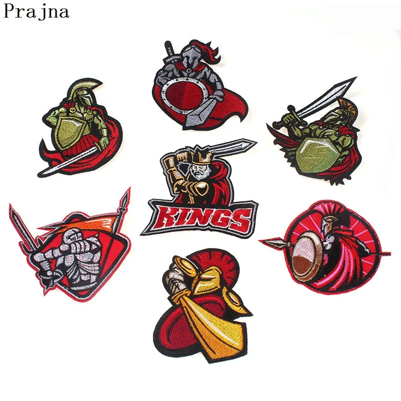Праджня Спарта щит патч-1 шт. джинсы с вышивкой патч приклеивающиеся утюгом