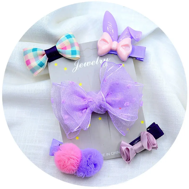 

Hair Clip Hair Accessories Popular Infant Baby Hot Sale Cute Kids High Quality Lovely 5PCS/Lot Bowknot Girl Hairpin