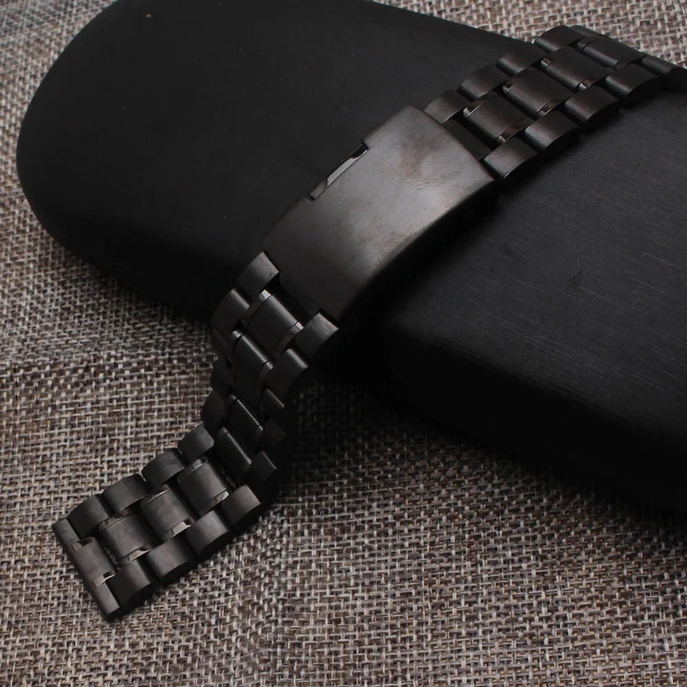 Полированный матовый сменный ремешок для наручных часов браслет из нержавеющей