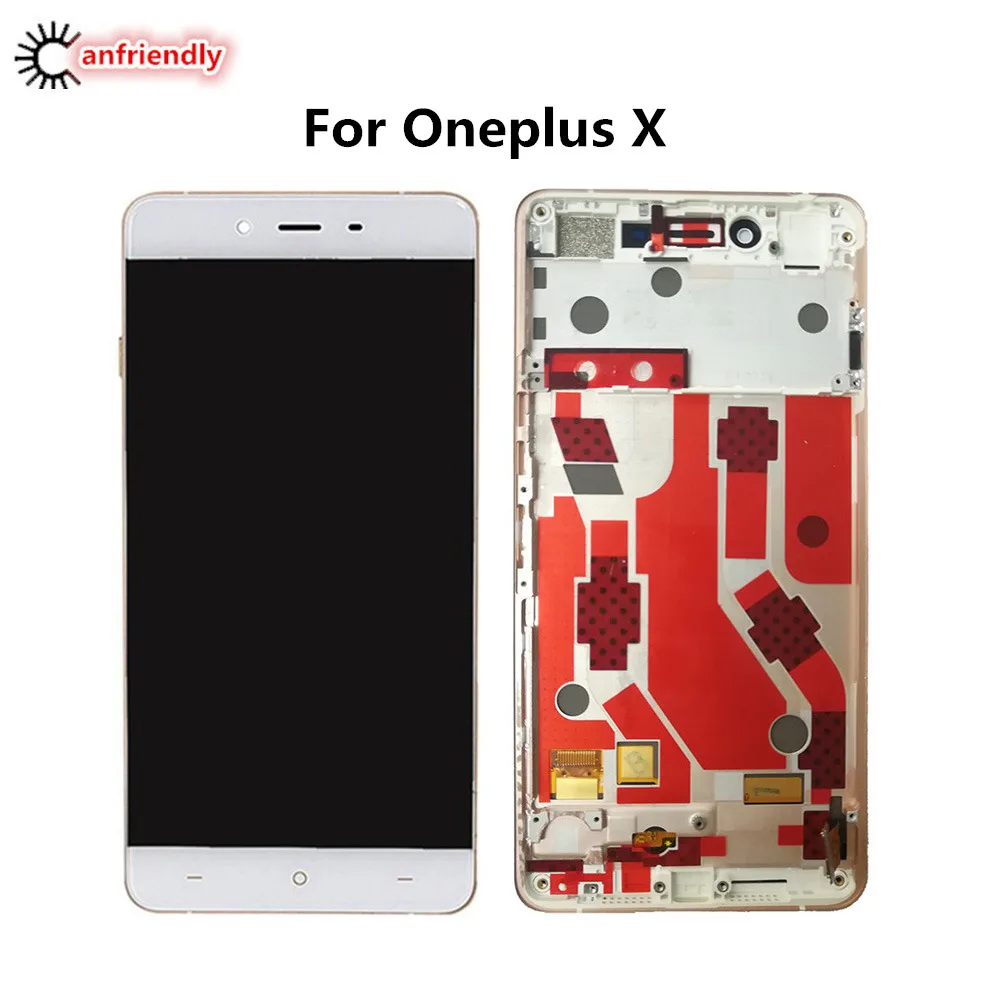Дисплей + Сенсорный экран с рамкой для OnePlus X ЖК дисплей планшета Ассамблеи Замена