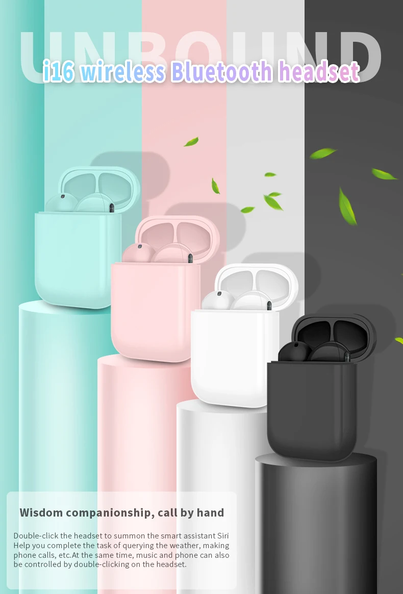 Coolcat смарт-гарнитура 5 0 с двумя ушами i16 bluetooth гарнитура стерео наушники