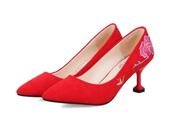Zapatos mujer/осенне Весенние Свадебные туфли на высоком каблуке модные женские