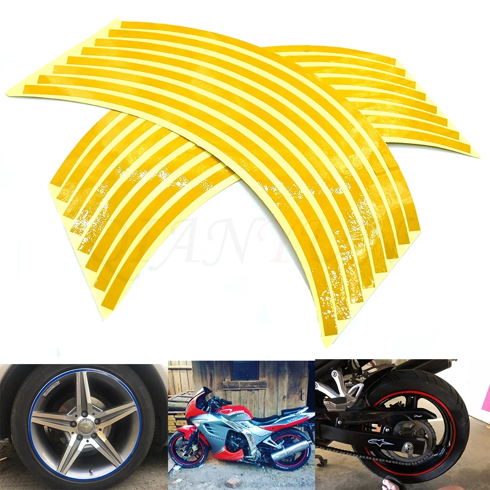 Лидер продаж мотоциклетная наклейка на колесо светоотражающая зеркальная лента