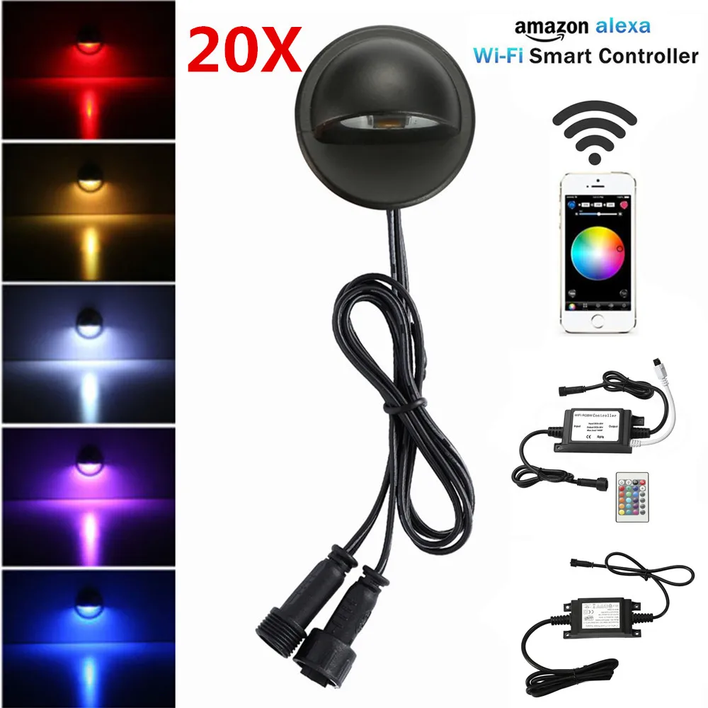20 шт. RGB многоцветный Wi Fi контроллер таймер черный полулунный 35 мм светодиодный