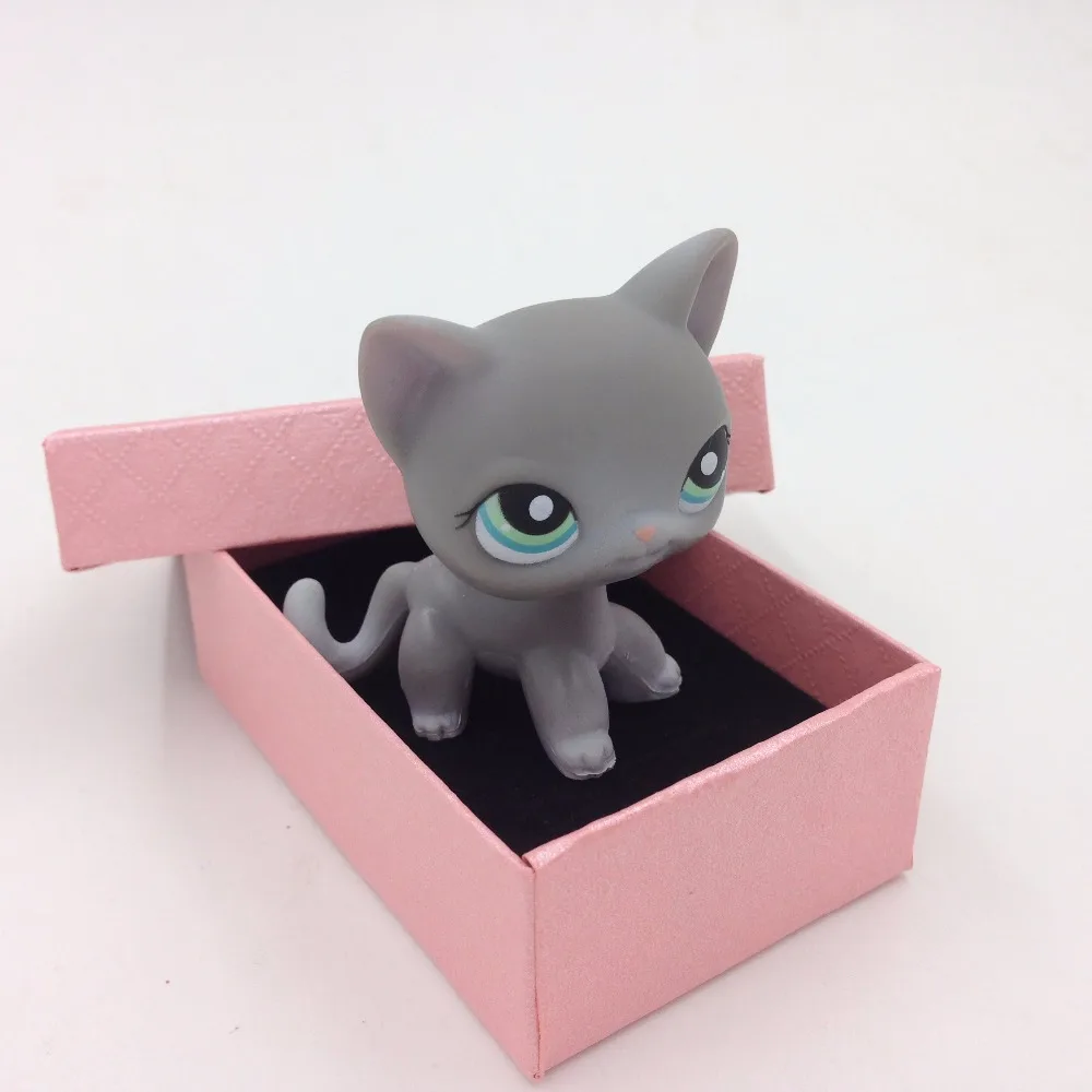 PS #126 серая короткошерстая кошка Teal Eyes редкие животные детские игрушки | Игрушки и