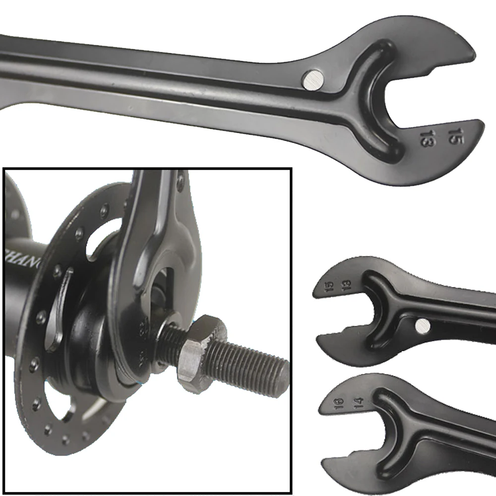 Carbon Steel mountain Bike Cycle Head Open End Axle Hub Cone Wrench Spanner Bicycle Repair Tool rear axle wrench