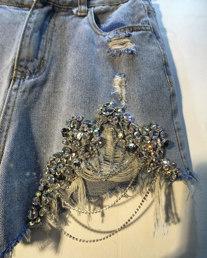 Женские джинсовые шорты в ковбойском стиле модные ковбойские с высокой талией и