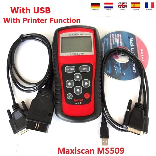 MaxiScan MS509 заводская цена OBDII/EOBD CAN сканер инструмент ms509 автоматический считыватель