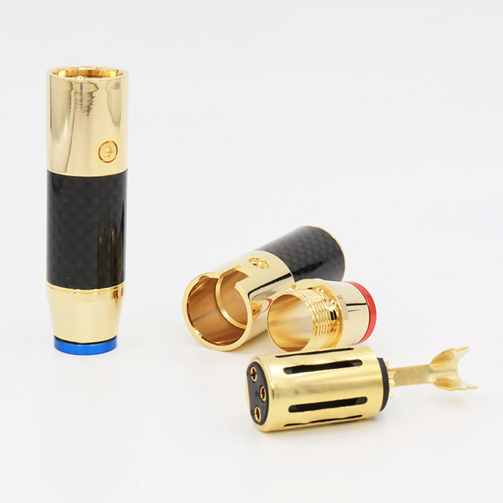 Аудиоразъем HIFI Balance XLR штекер гнездо Позолоченный разъем из углеродного