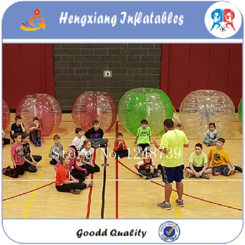 Низкая цена прозрачный 0 8 мм ПВХ 1 2 м взрослый пузырь для футбола детской игры