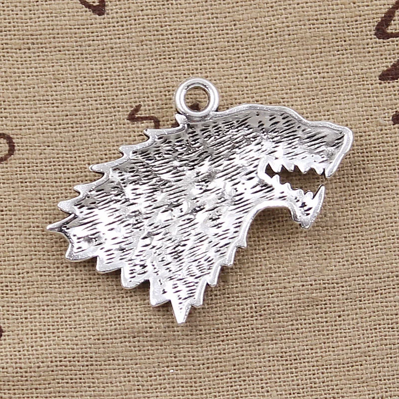 2 шт. Подвески Льда и Огня страшный волк 32*44 мм Античная заготовка для подвески