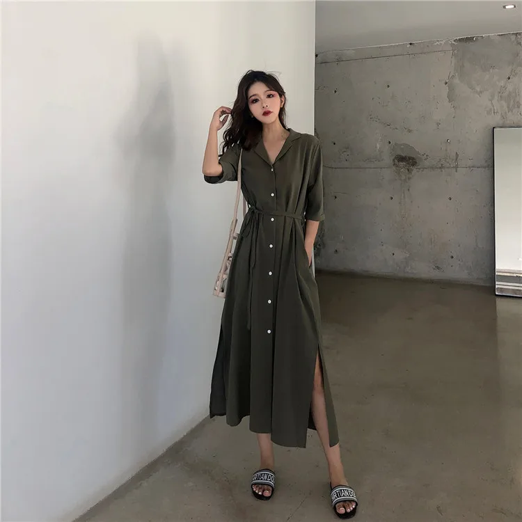 3 цвета женское летнее длинное платье миди с коротким рукавом Vestidos квадратный