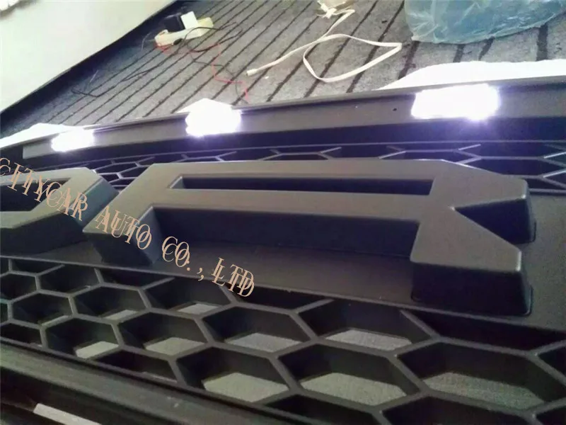 CITYCARAUTO TOP QUALIY LED Grille Front racing raptor grills cover Fit for ford Everest endeavour 2015-2017 GRILLE ABS Black | Автомобили