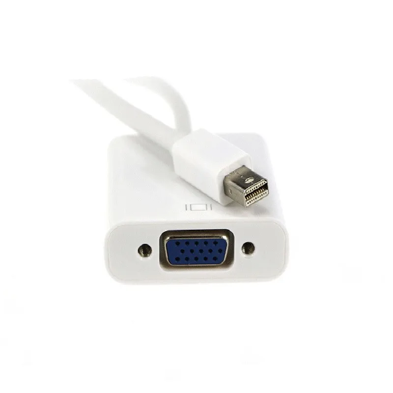 50 шт. Thunderbolt Mini DP в VGA адаптер конвертер кабель для MacBook PC Розничная упаковка