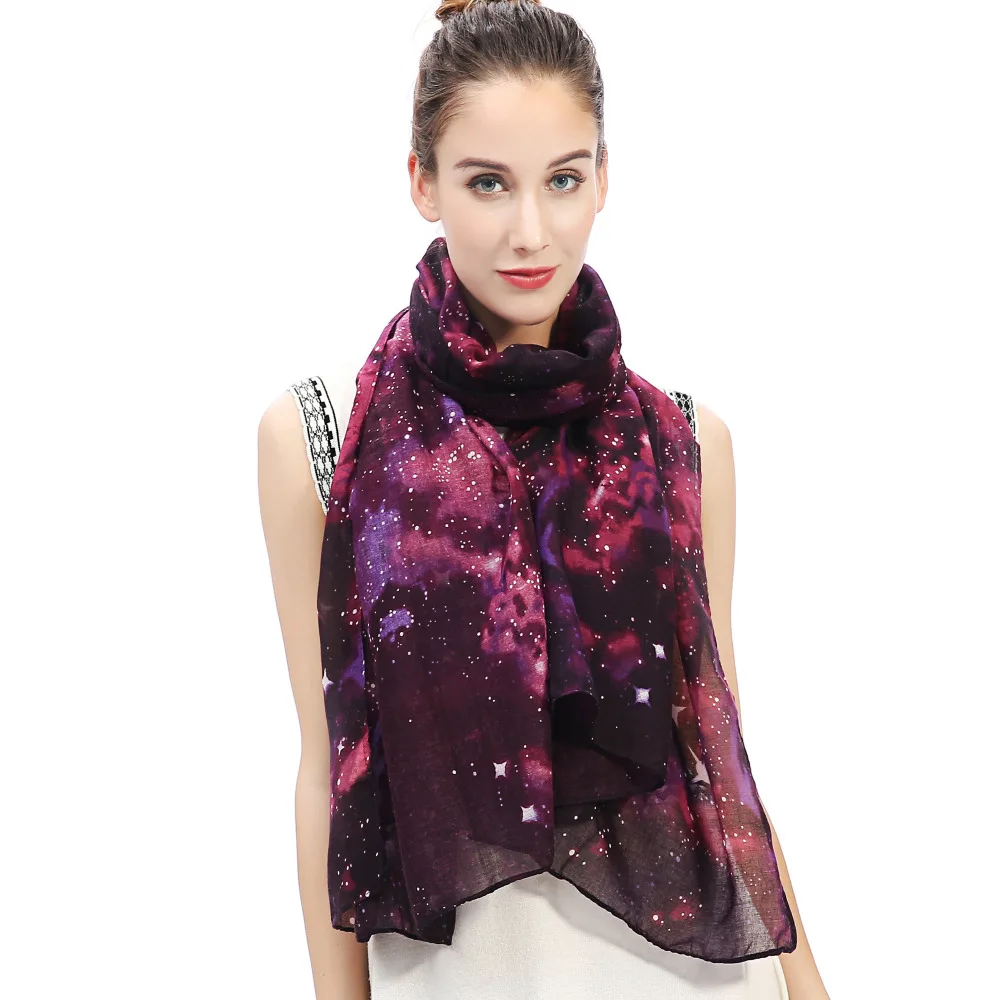 Женский шарф шаль Galaxy Starry Sky мягкая легкая для всех сезонов|women scarf shawl|shawl wrapscarf shawl