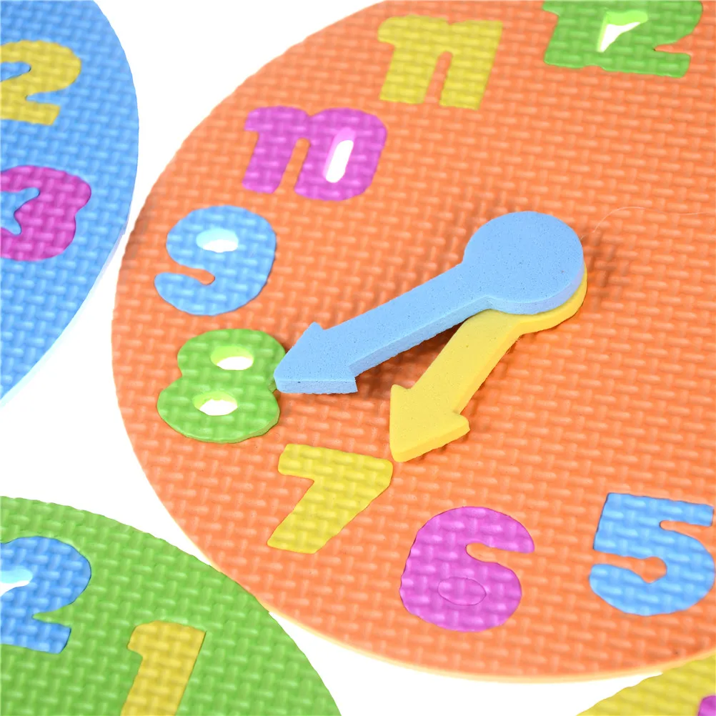 DIY Eva ЧАСЫ Обучающие Развивающие игрушки веселые математические игры От 3 до 6 лет