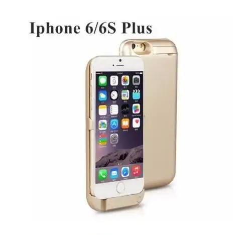 i6plus 6splus gold Беспроводное зарядное устройство на заднюю панель с зажимом для аккумулятора, чехол для телефона 5000 мАч для apple iPhone 5 5S 6 6s 7 6 plus 6G 7 plus 5G 7 plus i6 - Цвет: i6plus 6splus gold