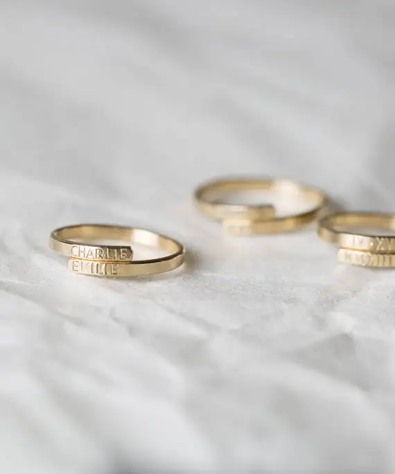 FYR203 FY Personalized Jewelry New Arrival Special Fashion Custom Name Adjustable Tiny Nameplate Ring Women Gift | Украшения и