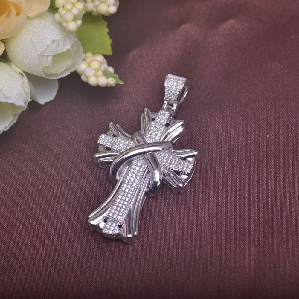 Хип-хоп крест кулон/лед из Ювелирные изделия/bling кулон/чистое серебро 925 |