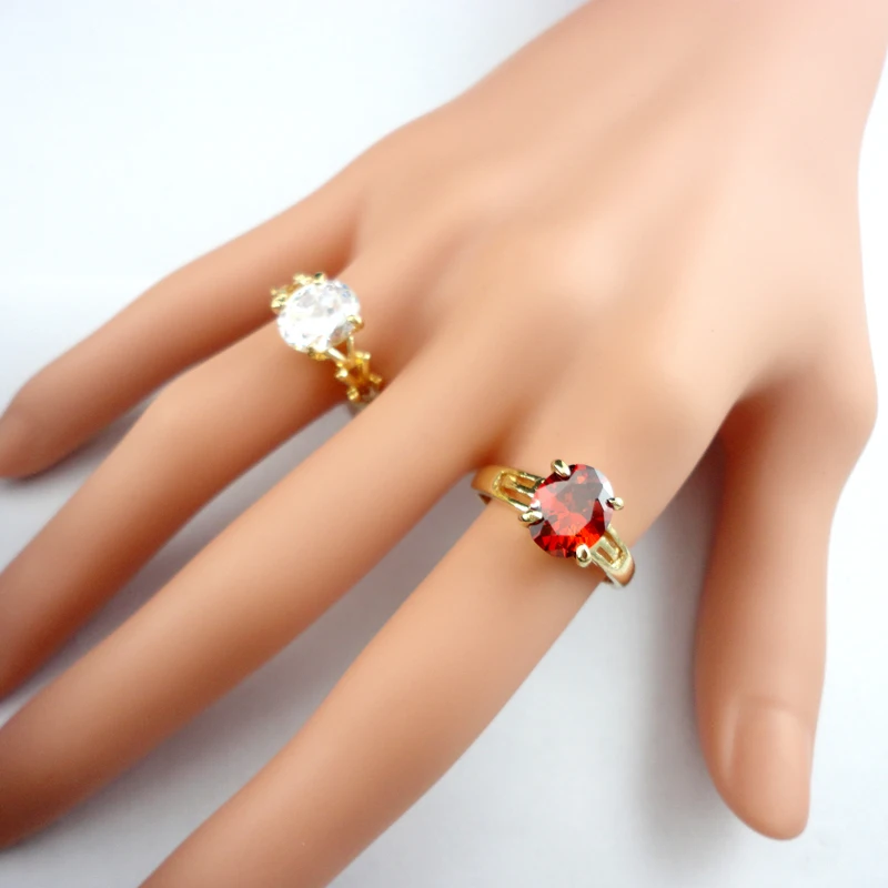 10 шт. разноцветные циркониевые Недорогие свадебные кольца для женщин модное