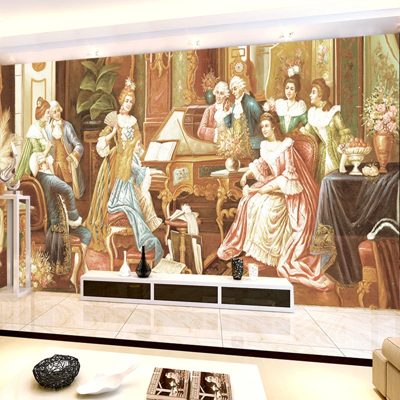 3d Cutom Photo Wallpaper Europe Style Wall Mural Home Decor TV Backdrop Living Room Bedroom Oil Painting Wallpapers Quality |