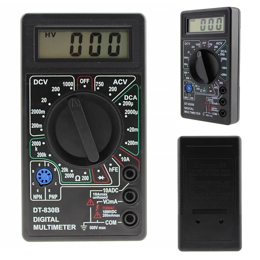 DT-830B мультиметр Вольт Тест er руководство практичный ЖК Ручной Автоматический диапазон Омметр тест свинцовый цифровой пластиковый вольтметр