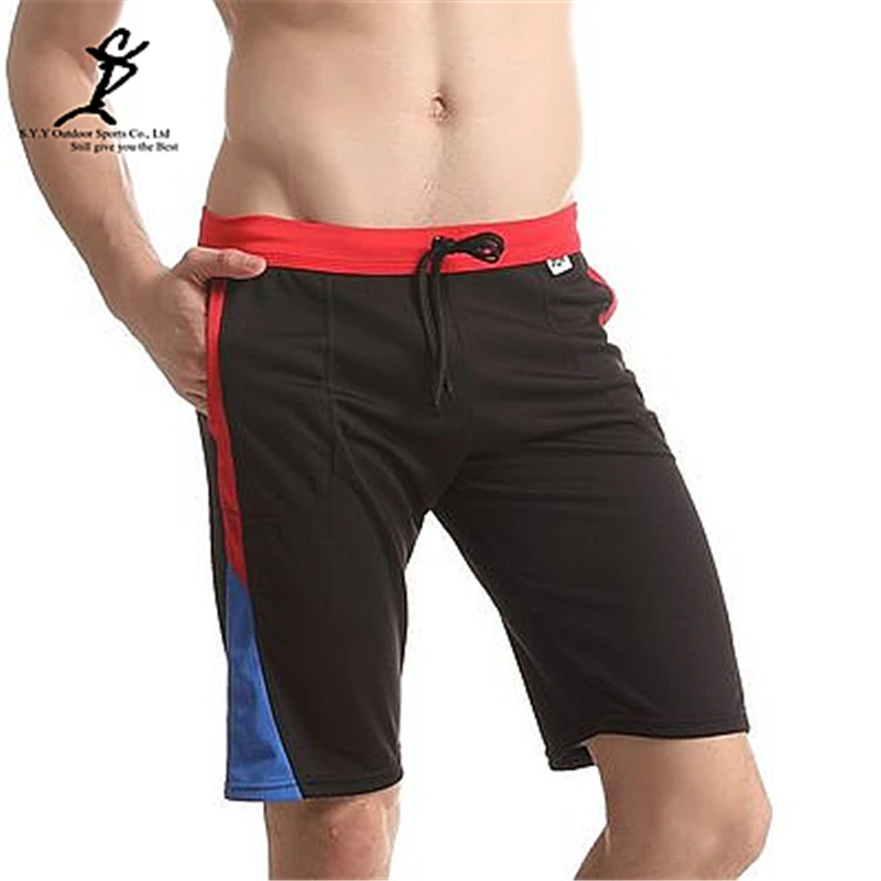 Для мужчин тренажерный зал Фитнес Цвет лоскутное шорты для бега тренировки