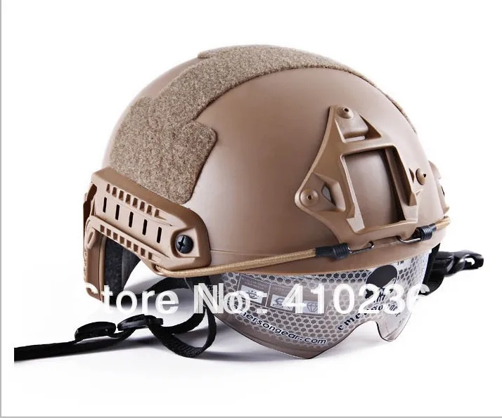 2015NEW Emerson быстро шлем с защитным Goggle База Перейти Тип черный для airsoft 8818|emerson fast