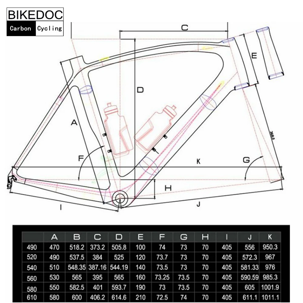 BIKEDOC AERO-TYPE T700 Quadro De Bicicleta для карбоновых дорожных велосипедов 700c с карбоновыми