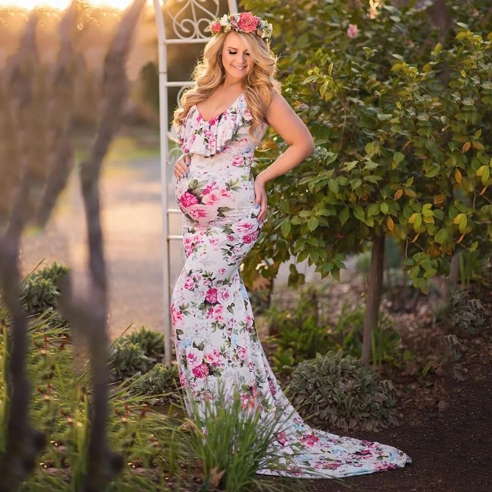 Платье для беременных SAGACE с цветочным принтом длинные летние платья без рукавов