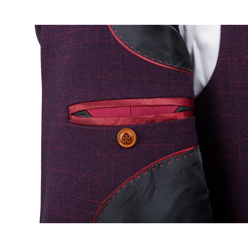 Новинка 2020 высококачественные винные смокинги для жениха приталенный костюм с