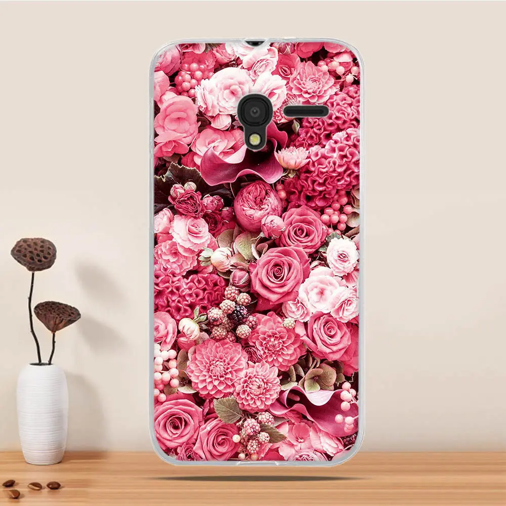 Чехол для Alcatel Pixi 3 4 5 дюйма с цветочным рисунком One Touch 5019D силиконовый чехол