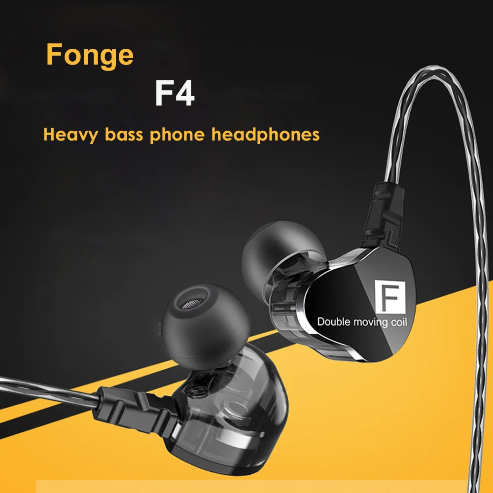 Earphones Dual Unit Driver Sport In-ear Earphone 3.5mm HiFi Bass Headset with Mic DJ Music for Phone MP3 | Электроника