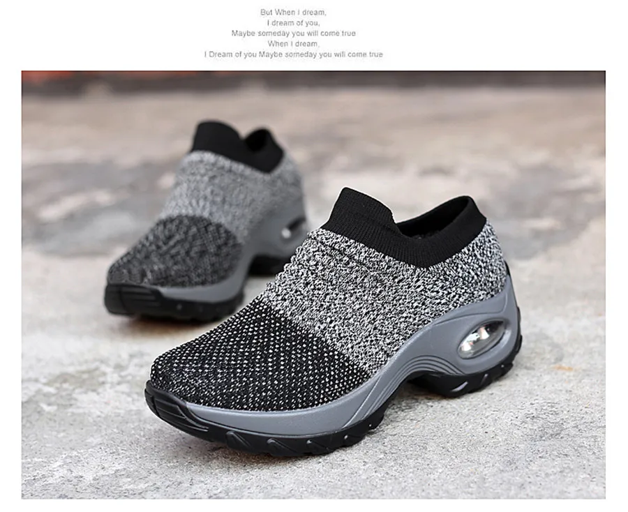 Осенние женские кроссовки; tenis feminino; криперы; сетчатые слипоны; обувь на плоской платформе; женские кроссовки на плоской подошве для женщин; 1839