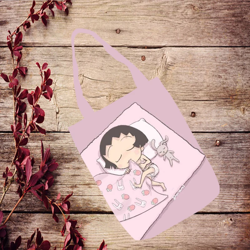 IVYYE 1 шт. Chi bi Maruko модные холщовые сумки через плечо с аниме повседневная сумка для