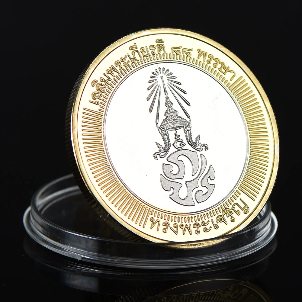 WR Gold Plated Coin Thailand King Bhumibol Adulyadej Commemorative Coins Customized Challenge Art Crafts | Дом и сад