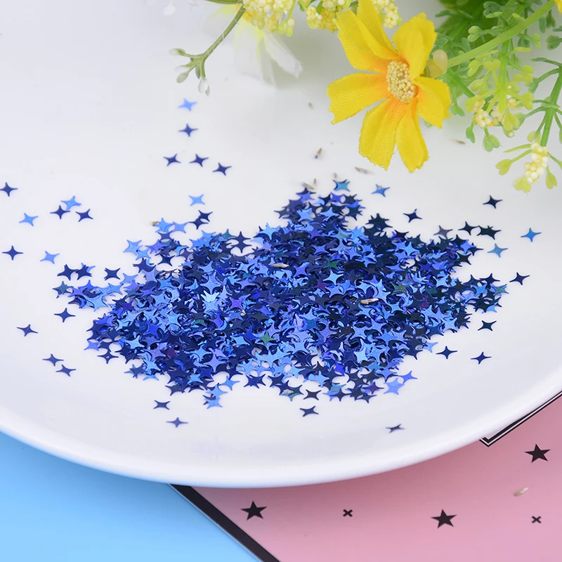10 г/упак. Diy Кристалл поставки слаймов ультра-тонкие ломтики ногтей искусство советы коробка аксессуары украшения игрушки для детей четыре звезды блеск