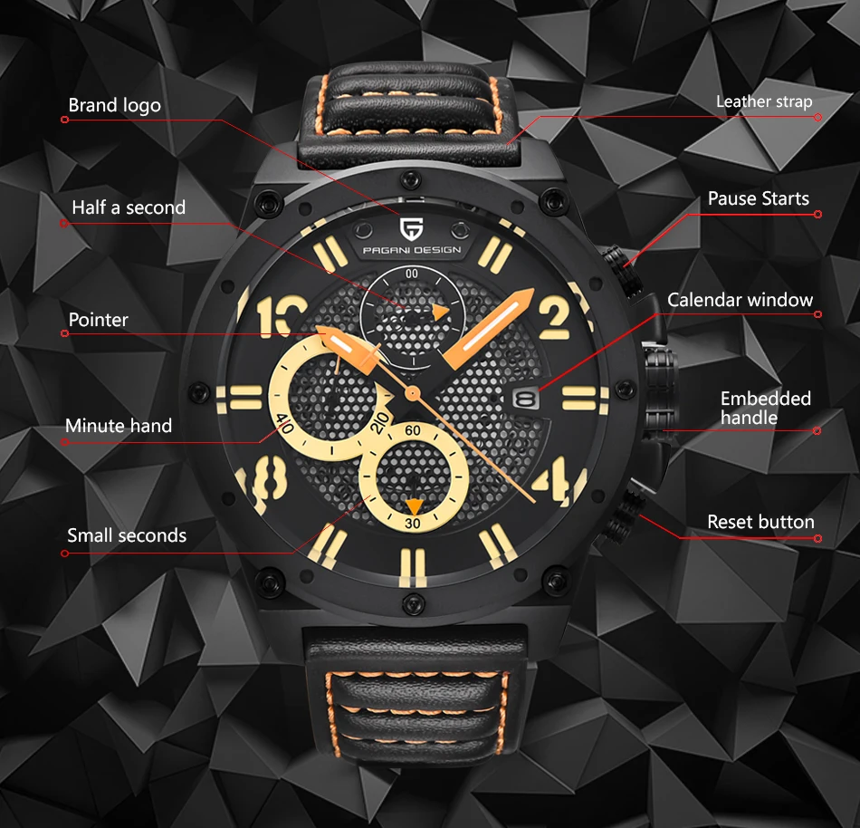 Relogio Masculino, Pagani, люксовый бренд, аналоговые спортивные наручные часы, дисплей, дата, мужские кварцевые часы, деловые часы, мужские часы