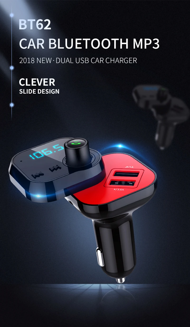 Автомобильный Bluetooth-проигрыватель с двумя USB-портами 5 В 3 6 А | Мобильные телефоны и