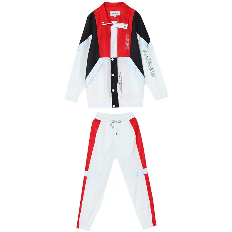 2019 весенние модные женские комплекты из двух предметов куртки с геометрическим